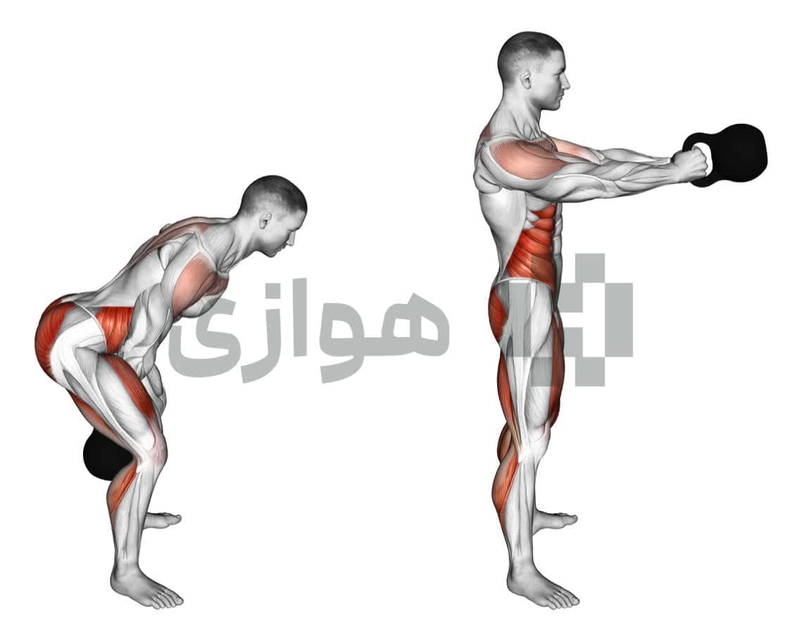 تصویر آموزش تمرین تاب کتل بل - دستگاه