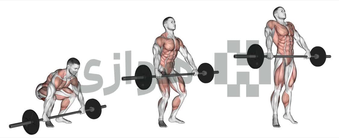 تصویر آموزش تمرین اسنچ پول (هالتر) - هالتر